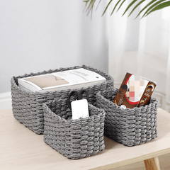 3Pcs/Set Storage Basket Plastic Crate School Office Kitchen Pharmacy Tidy Organiser MRSLM