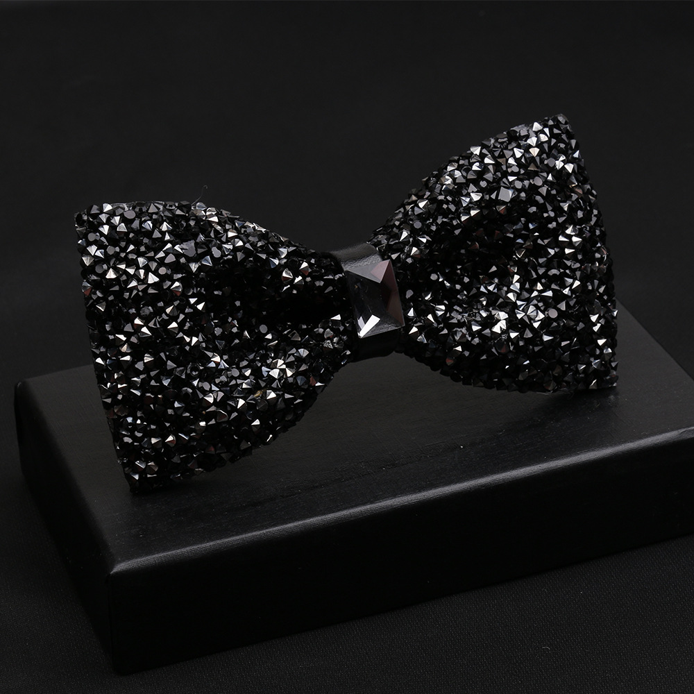 Fashionable Men'S Shiny Diamond Bow Tie dylinoshop