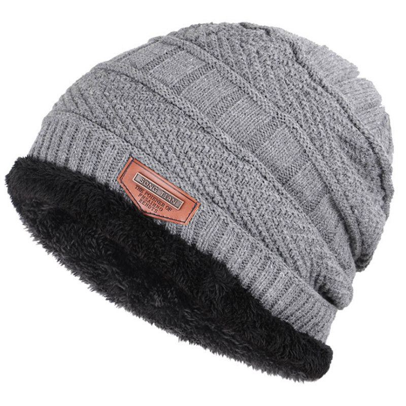 Men'S plus Fleece Knitted Hat Ladies dylinoshop