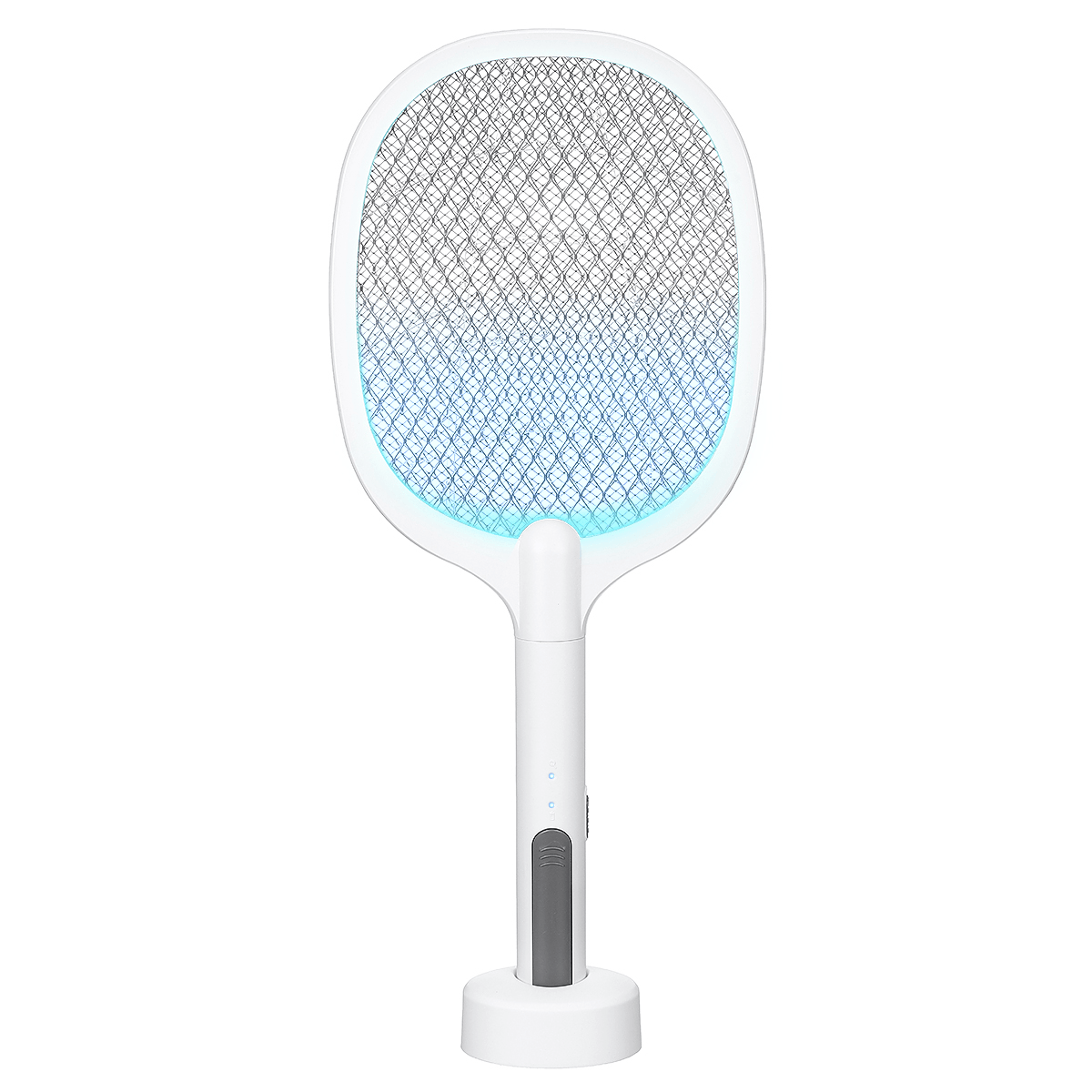 1200Mah 5V 2W Electronic Mosquito Swatter 368NM UV Light Fly Swatter with Light USB Charging Three-Layer Grid Fly Swatter dylinoshop