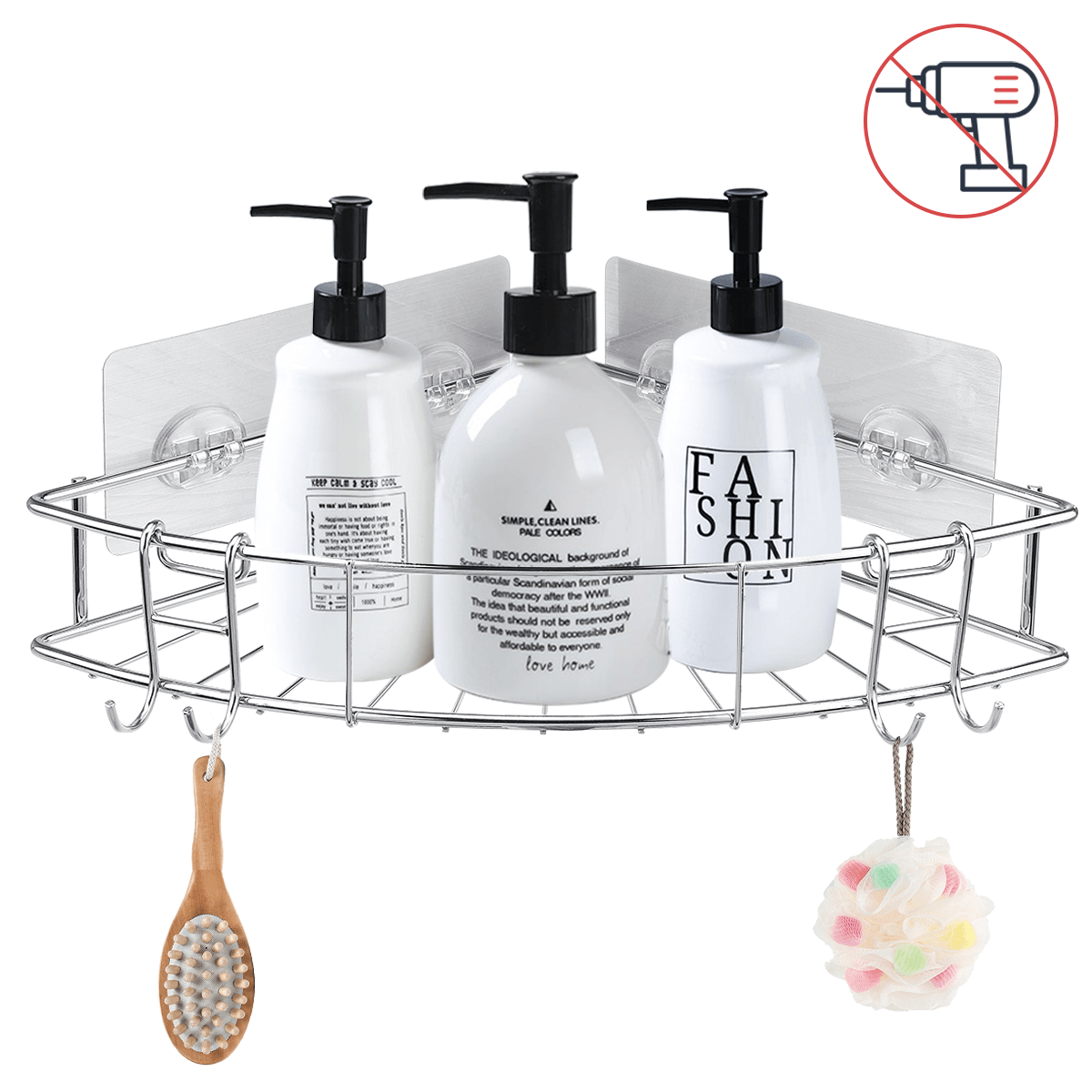 Stainless Steel Bathroom Kitchen Shower Shelf Storage Rack MRSLM