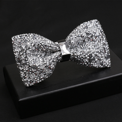 Fashionable Men'S Shiny Diamond Bow Tie dylinoshop