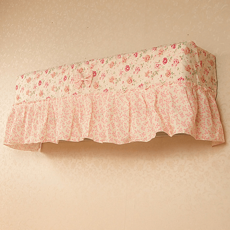 Cotton Air Conditioning Cover Butterfly Flower Pattern Hanging Cover Cloth Dust Cover MRSLM