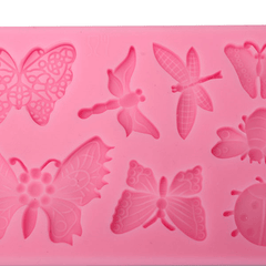 Butterfly Dragonfly Insects Silicone Mold Fondant Cake Mould Baking Tool MRSLM