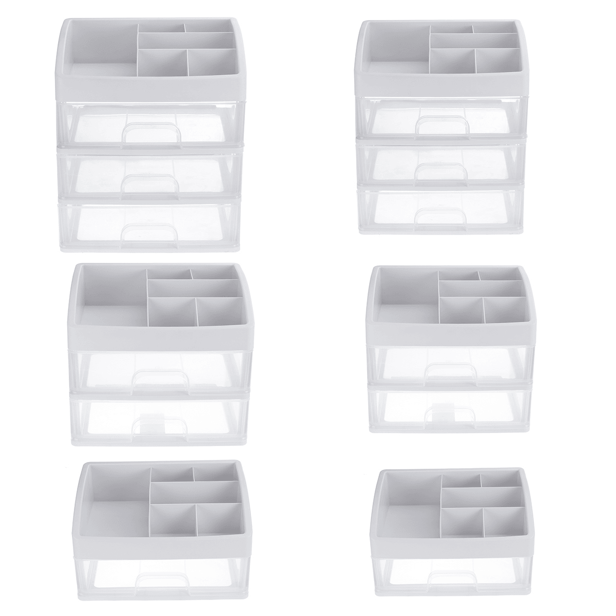 1/2/3 Layers Clear Desktop Comestics Makeup Storage Drawer Organizer Box Container dylinoshop