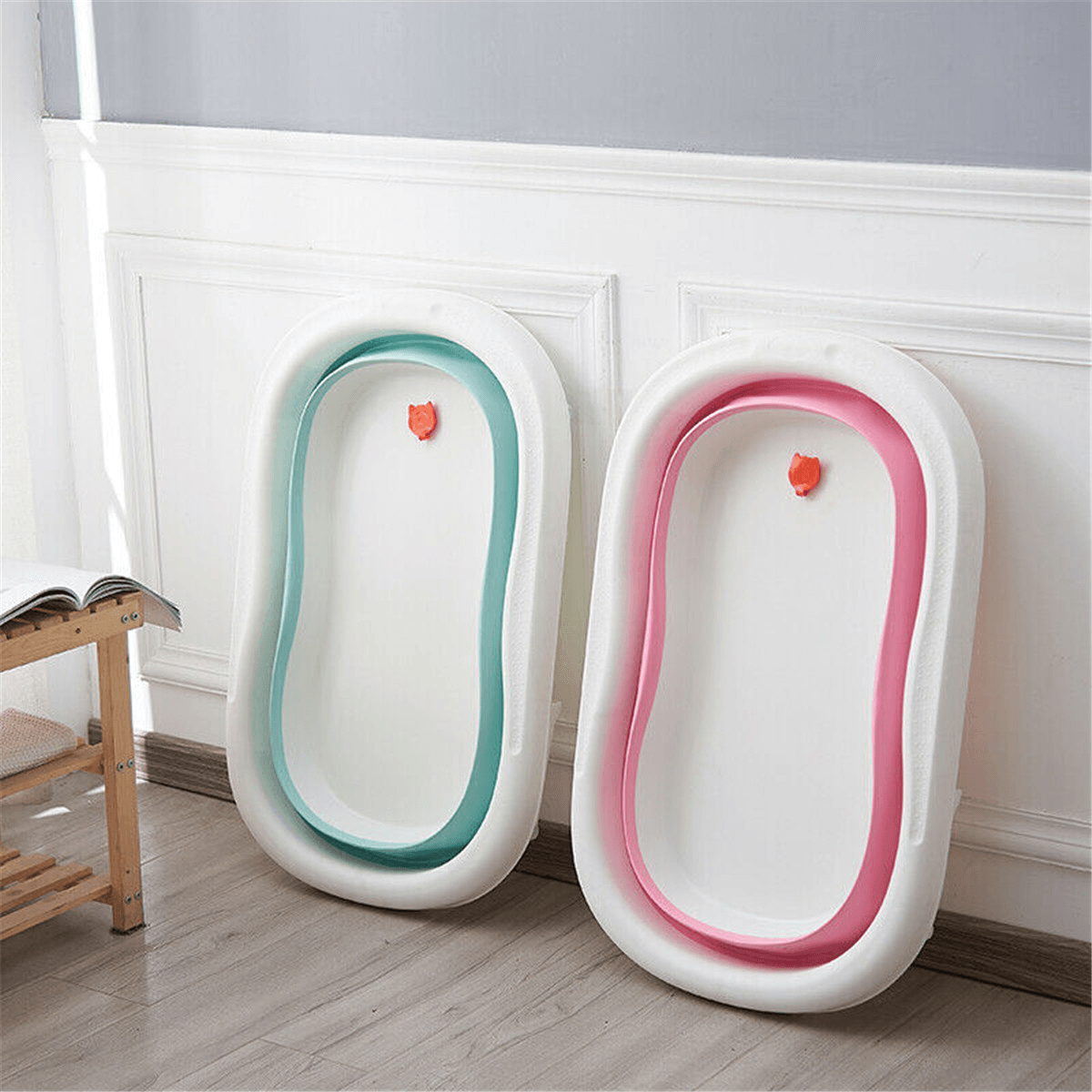 Baby Bathtub Foldable Travel Bath Large Newborn Kids Deluxe Wash Bath Tub MRSLM