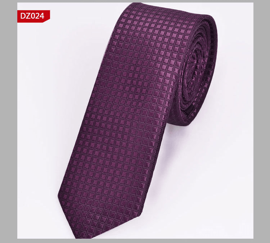 British Style Polyester Yarn Dyed Male 5Cm Narrow Tie dylinoshop