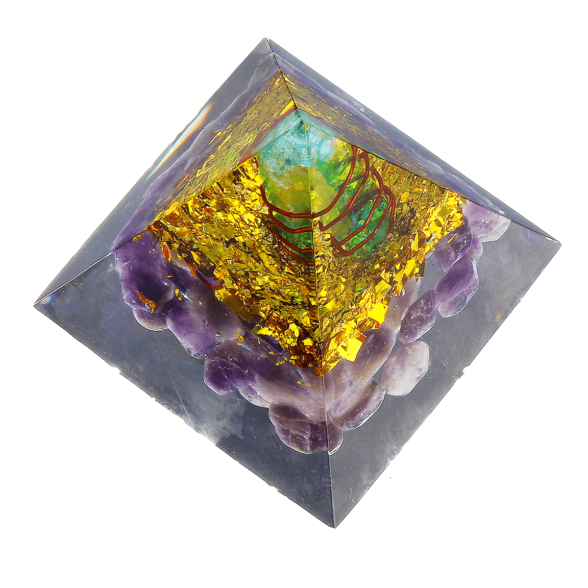 Himalayas Stone Decorations Orgone Pyramid Energy Generator Tower Home Reiki Healing Crystal MRSLM