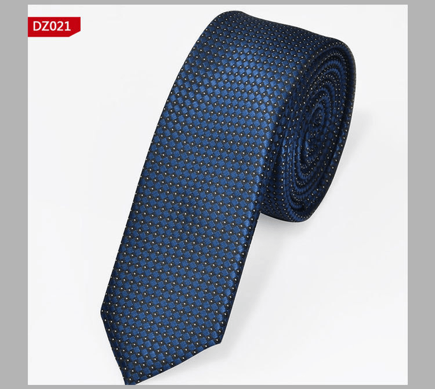 British Style Polyester Yarn Dyed Male 5Cm Narrow Tie dylinoshop