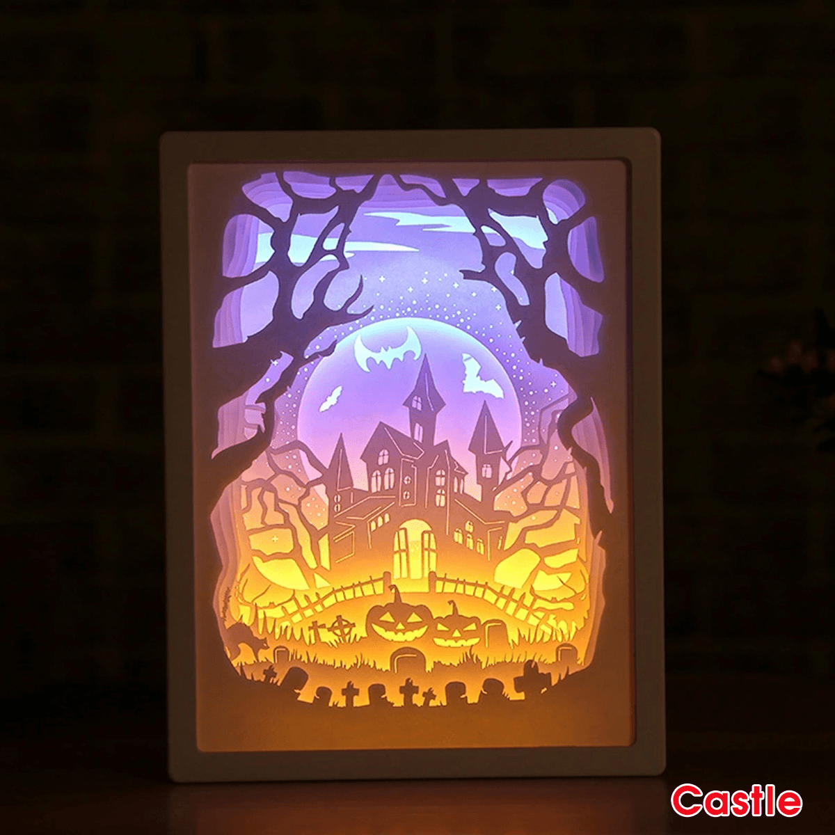 Christmas LED Carving Night Light 3D Shadow Paper Sculptures Lamp Lamp LED Gift Home Desk Decorations MRSLM