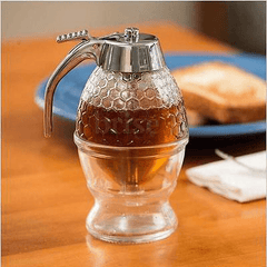 200ML Acrylic Clear Pot Honey Dispenser Container Hive Spice Holder Bee Bottles dylinoshop