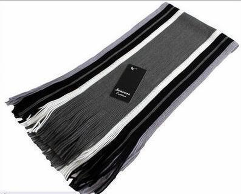 Men'S Striped Scarf Korean Style All-Match dylinoshop