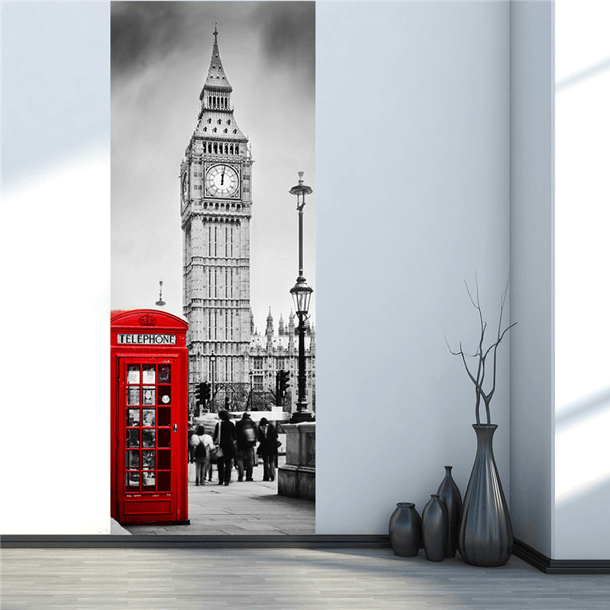 3D Art Door Wall Fridge Sticker Big Ben Decal Self Adhesive Mural Scenery Home Decor MRSLM