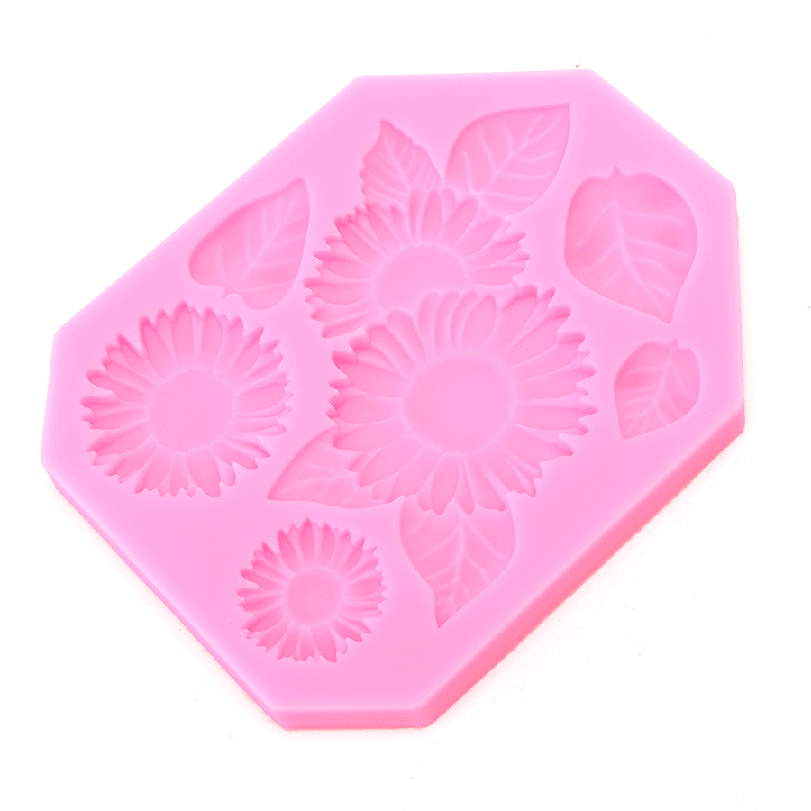 Food Grade Silicone Cake Mold DIY Chocalate Cookies Ice Tray Baking Tool Flowers and Leaves Shape MRSLM