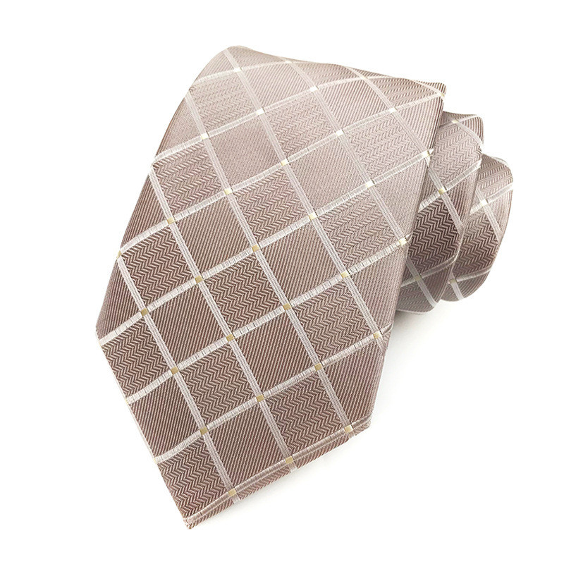 Polyester Jacquard 8Cm Fashion Check Tie dylinoshop