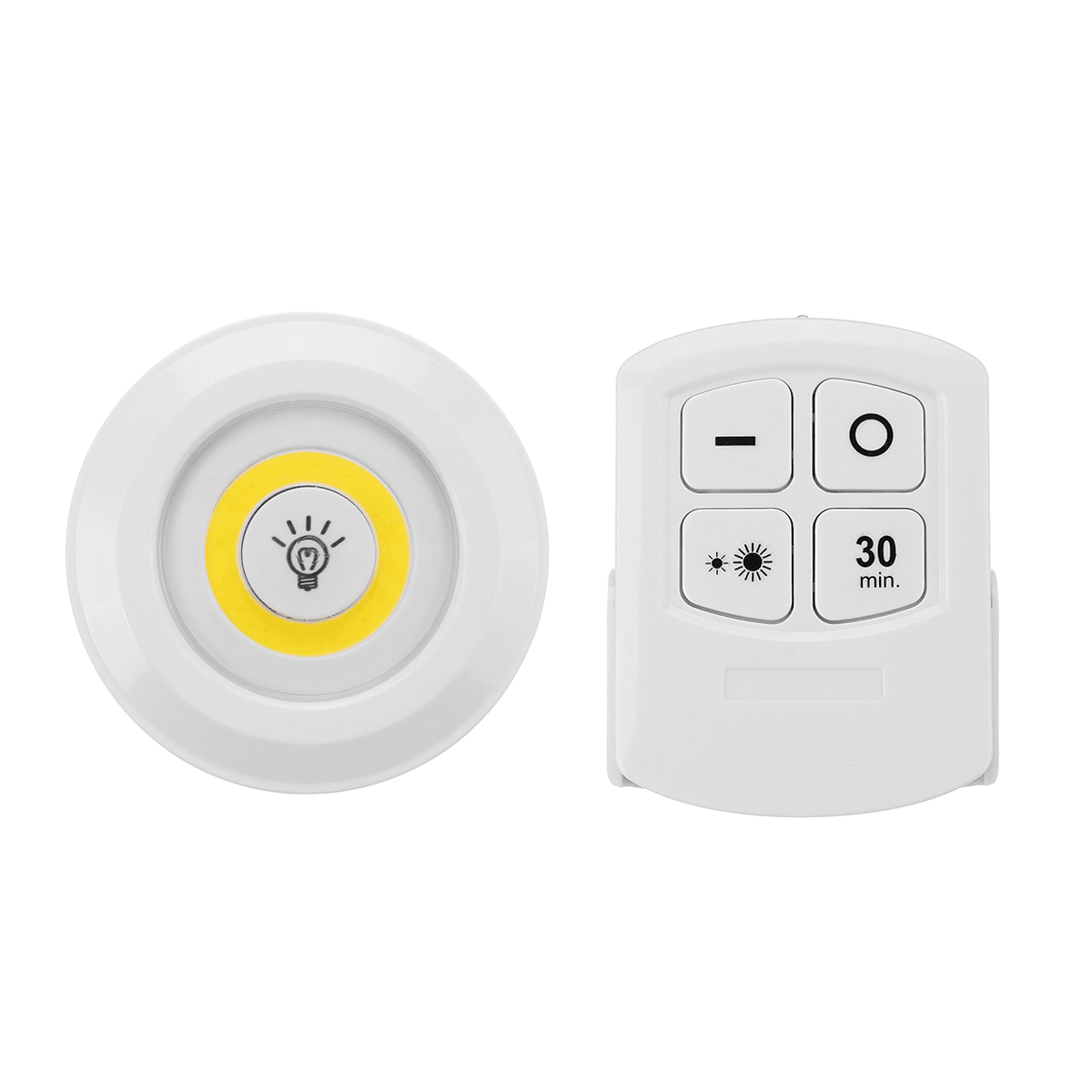 1/3PCS under Cabinet Lights Closet Kitchen Counter COB Puck Light+Remote Control dylinoshop