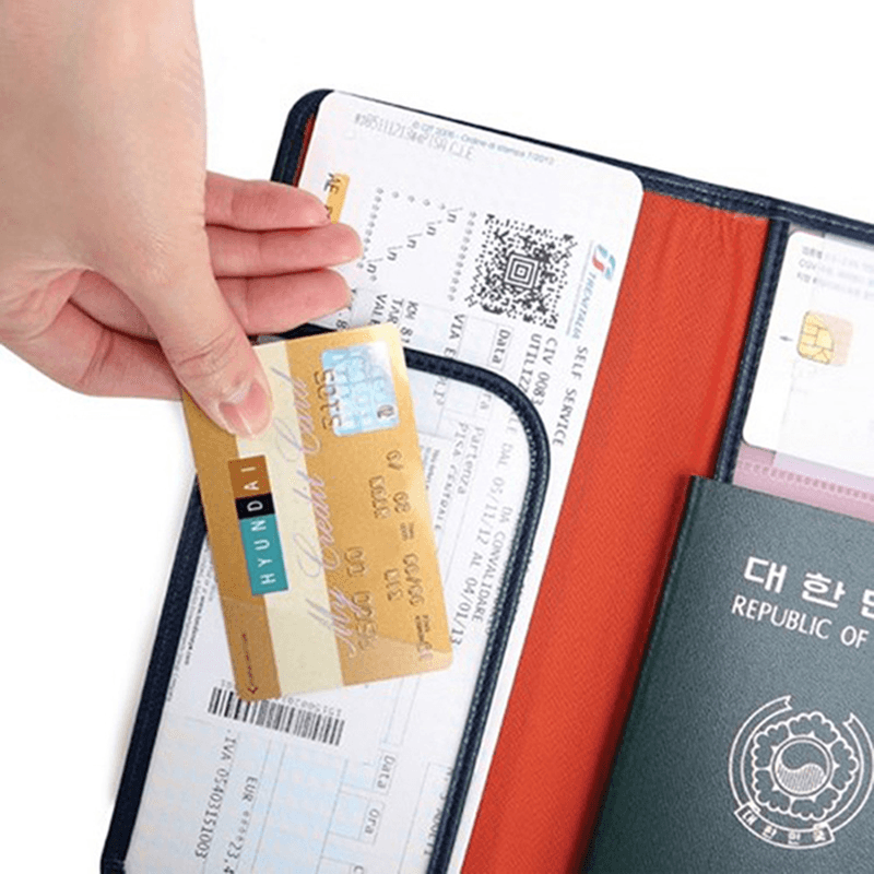 Honana HN-PB5 5 Colors Leather Passport Holder Travel Cards Case Cover Bag MRSLM