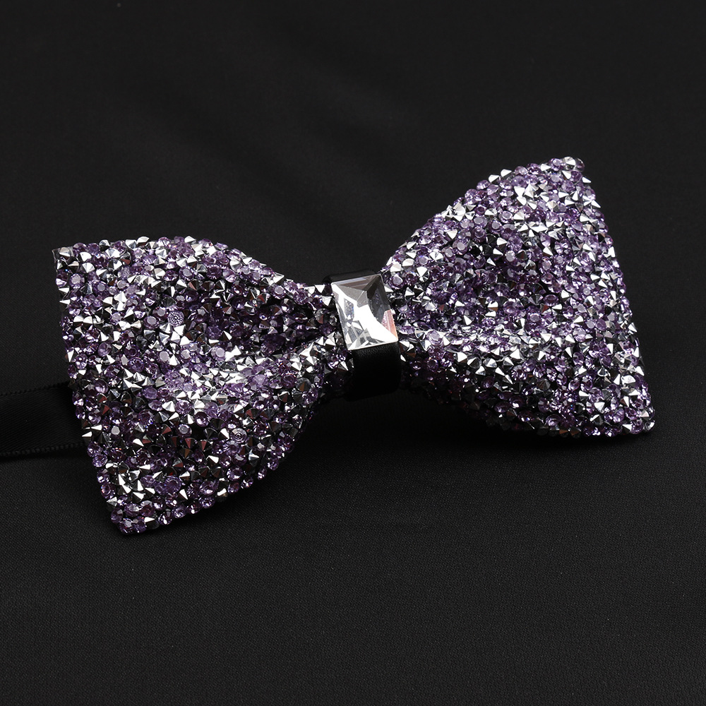 Fashionable Men'S Shiny Diamond Bow Tie dylinoshop