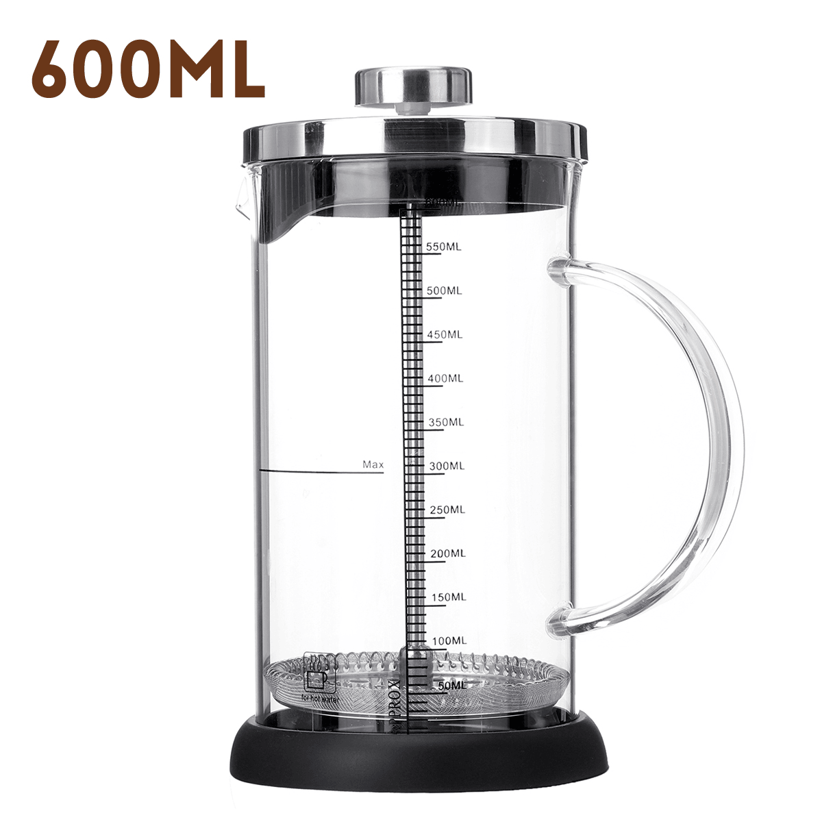 350Ml Double Wall French Coffee Plunger Tea Maker Percolator Filter Press Coffee Kettle Pot Glass Teapot MRSLM