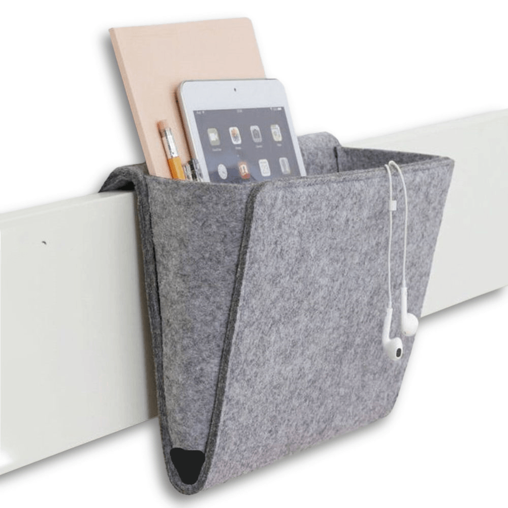 Felt Multifunction Bedside Sofa Hanging Holder Storage Organizer Box Magazine Smart Phone Remote Controll Storage Bag Pockets MRSLM