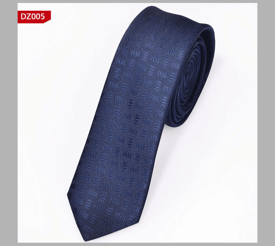 British Style Polyester Yarn Dyed Male 5Cm Narrow Tie dylinoshop