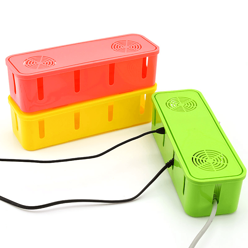 Honana HN-B60 Colorful Cable Storage Box Large Household Wire Organizer Power Strip Cover MRSLM