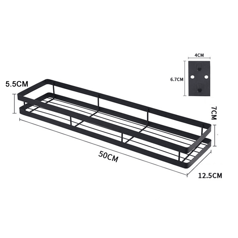 Kitchen Wall Shelf Storage Organizer Shelf Spice Rack Punch Free Storage Rack MRSLM