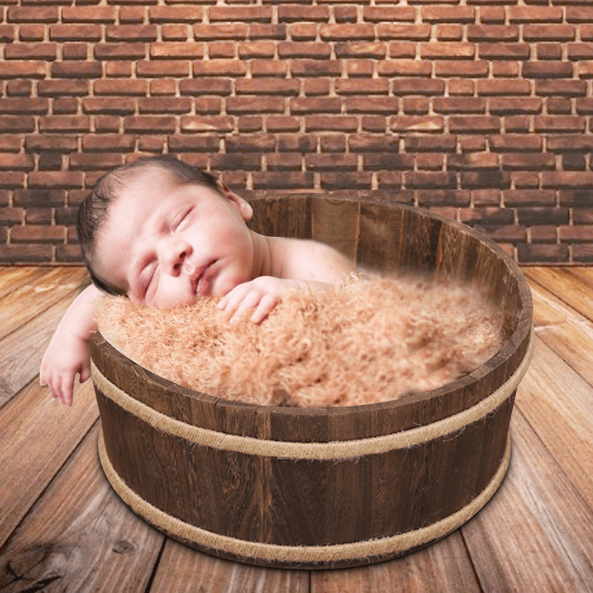 Newborn Wooden Photography Props round Basket Posing Studio Baby Photography Prop Posting Accesoriess MRSLM