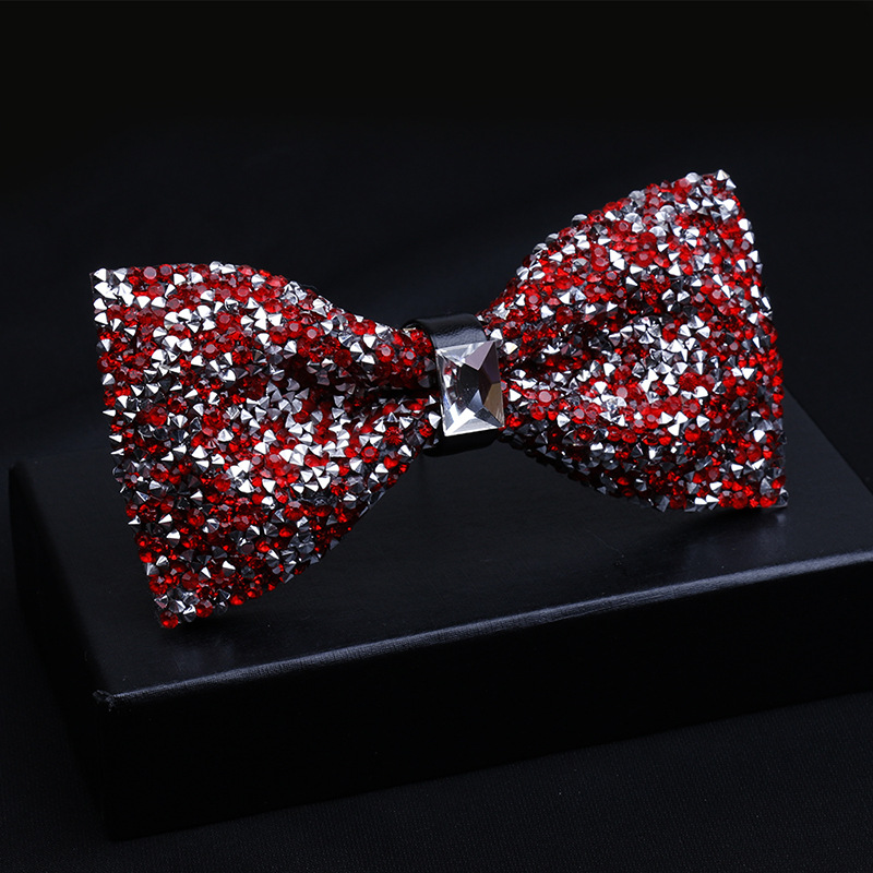 Fashionable Men'S Shiny Diamond Bow Tie dylinoshop