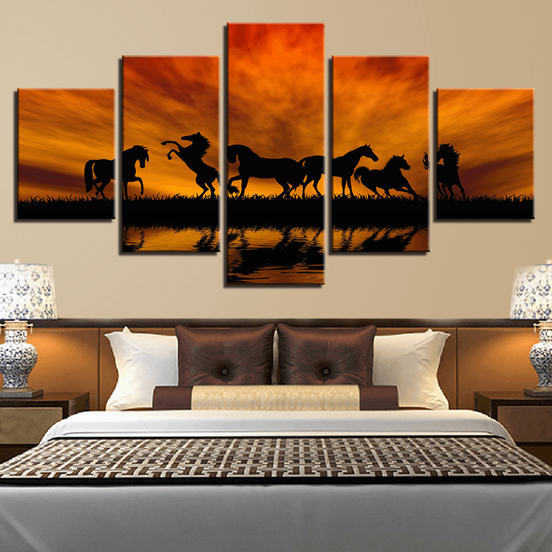 5PCS Large Huge Modern Wall Art Oil Painting Picture Print Unframed Home Decor Wall Sticker MRSLM