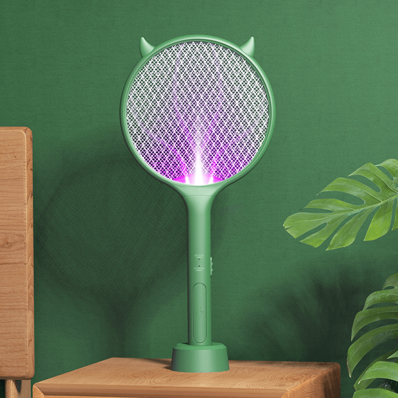 3 in 1 Electric Mosquito Swatter USB Rechargeable Household High-Power Mosquito Killer Handheld Bug Zapper with LED Attracting Lamp MRSLM