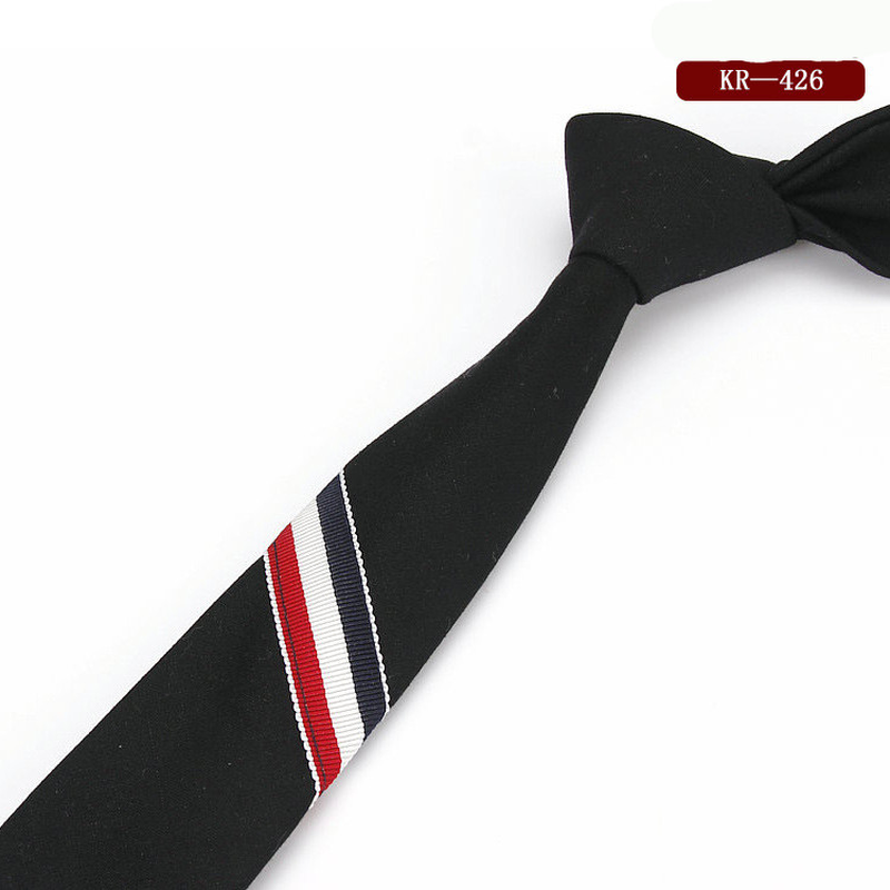 Men'S and Women'S British Super Narrow Casual Quality Cotton Tricolor Tie dylinoshop