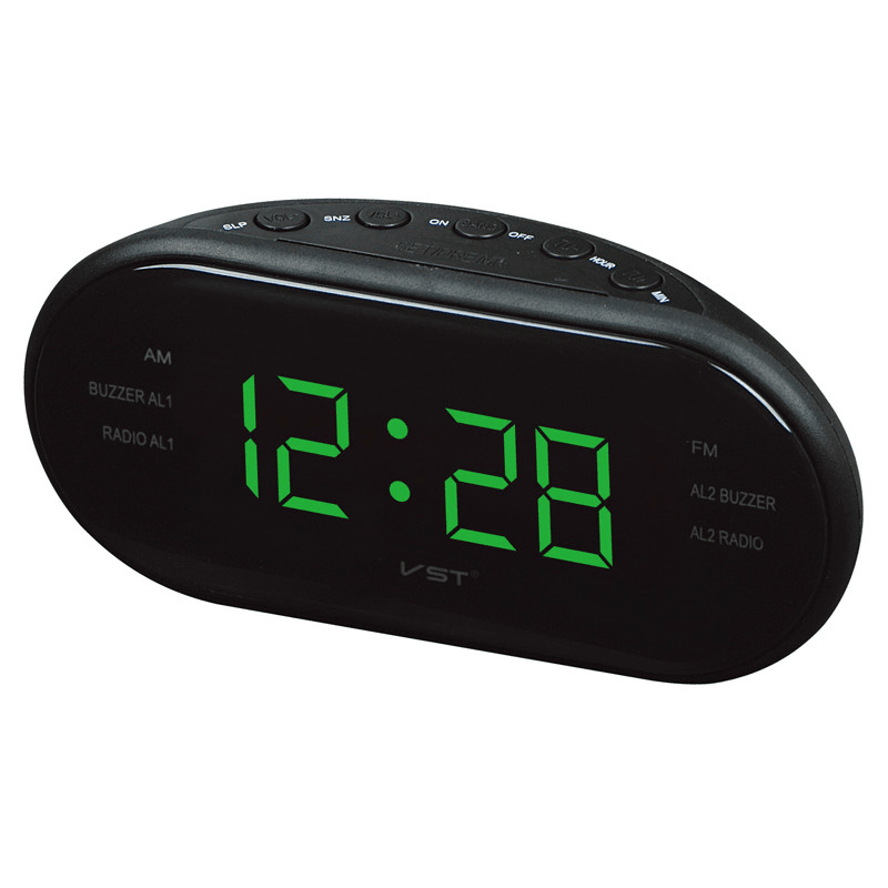 VST ST-3 Led AM FM Radio Digital Brand Alarm Clock Backlight Snooze Electronic Designer MRSLM