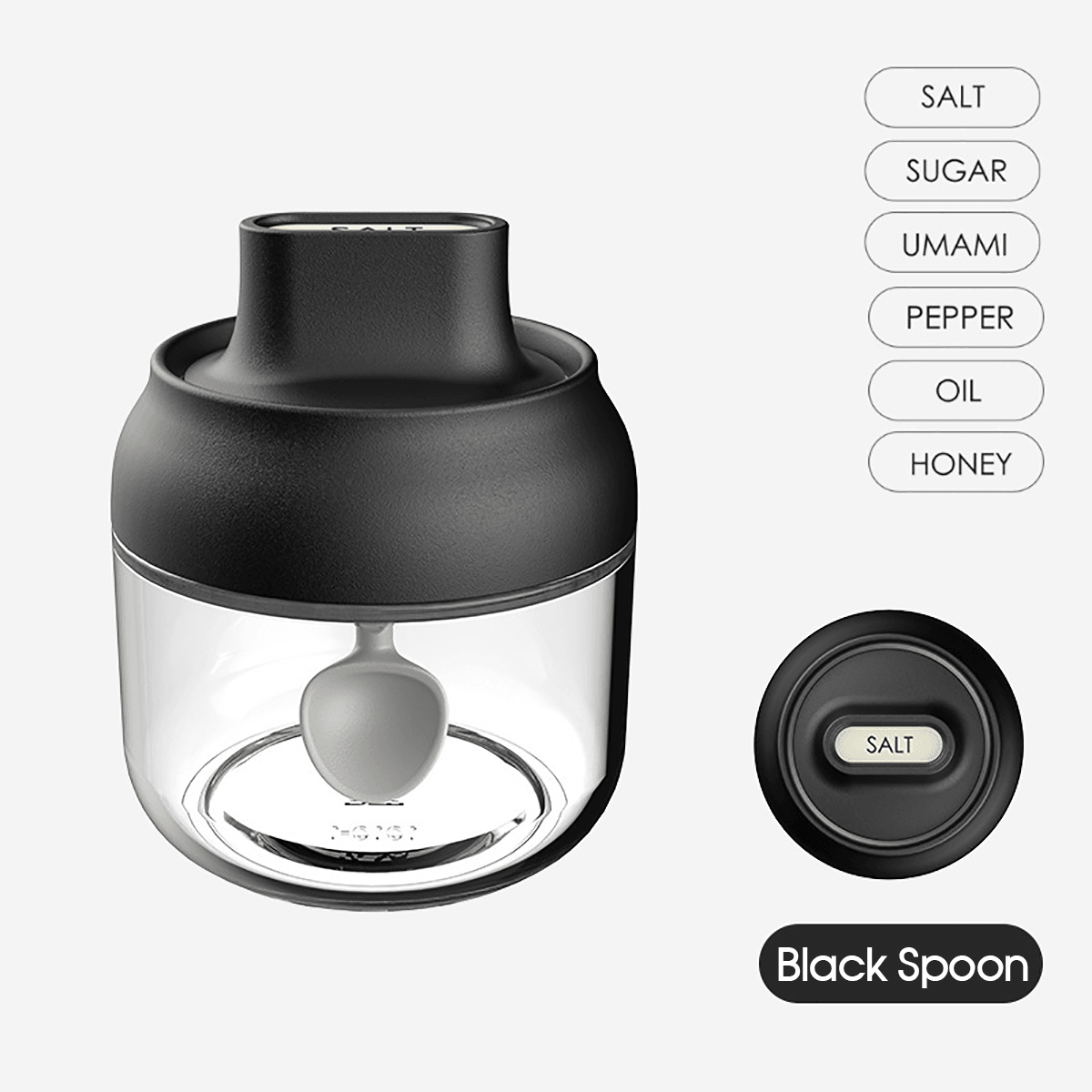 280ML 2-In-1 Glass Spice Jars Large Capacity Kitchen Seasoning Organizer Airtight Leakproof Herbs Bottle with Label Paper MRSLM