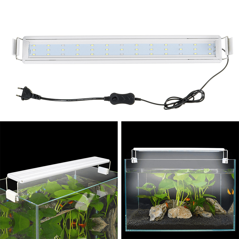 30-60CM LED Aquarium Light Full Spectrum Plant Multi-Color Fish Tank Light Lamp US Plug MRSLM