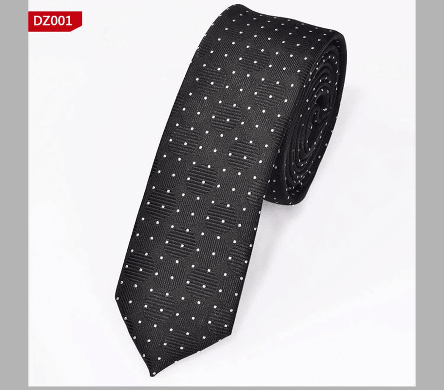 British Style Polyester Yarn Dyed Male 5Cm Narrow Tie dylinoshop