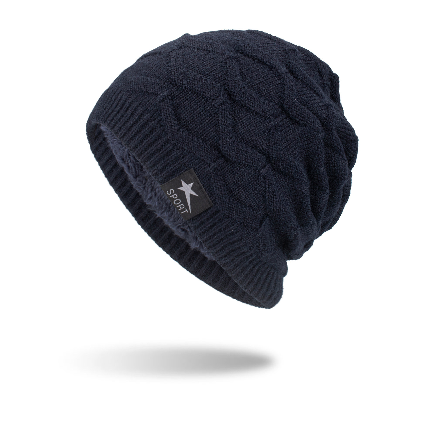 Men'S Knitted Woolen Thick Warm Toe Cap Sports Cap dylinoshop