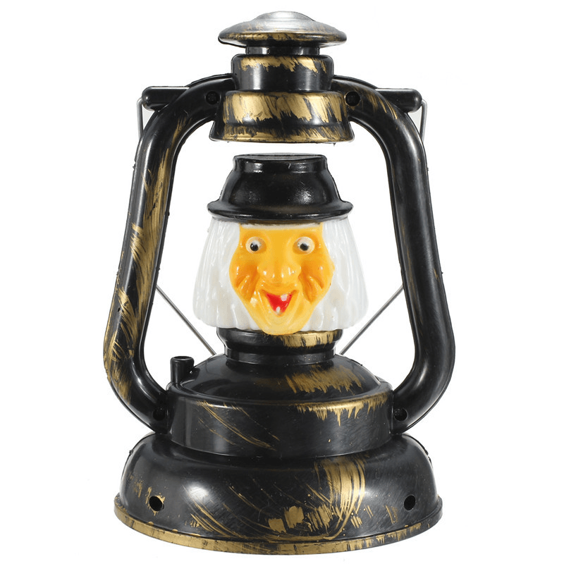 Halloween Pumpkin Skull Witch Lantern Lamp with Light Laughter MRSLM