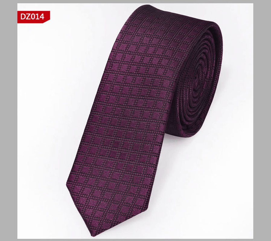 British Style Polyester Yarn Dyed Male 5Cm Narrow Tie dylinoshop