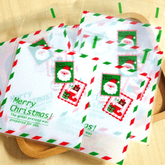 100Pcs Christmas Biscuit Candy Gift Cookie Sweet Present Bag dylinoshop