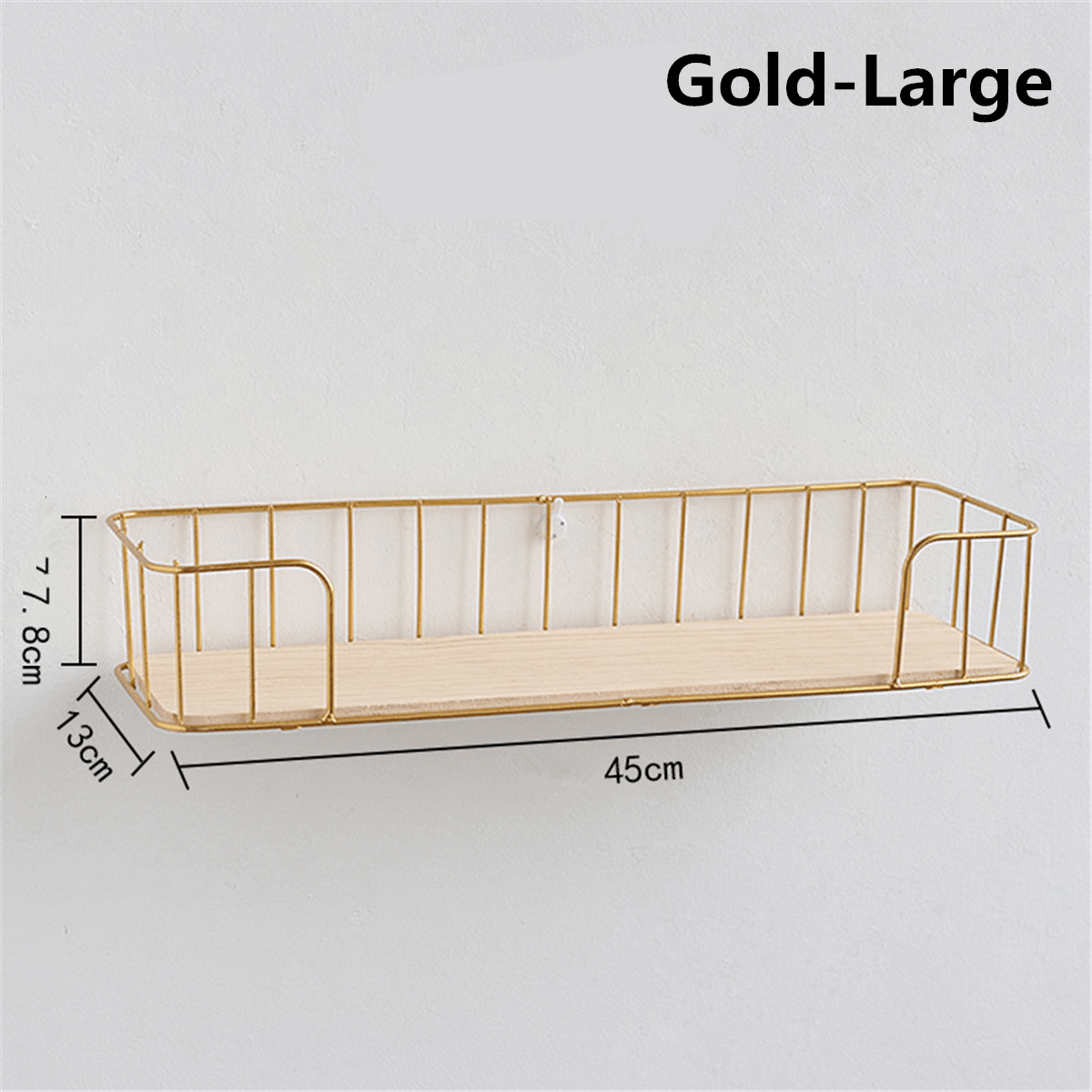 Industrial Metal Wire Wood Wall Kitchen Modern Loft Dorm Storage Rack Shelf Room Decor MRSLM