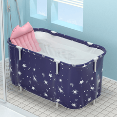 1.4M Folding Bathtub with Inflatable Back Friendly PVC Bath Bucket dylinoshop