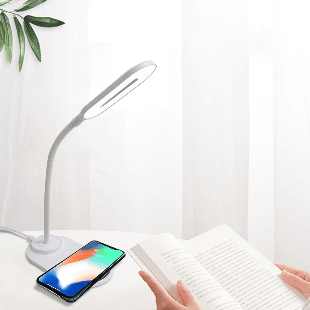 Quick Wireless Charging LED Table Desk Lamp Portable Eye Protect 360 Degree Flexible Touch Control Night Light MRSLM