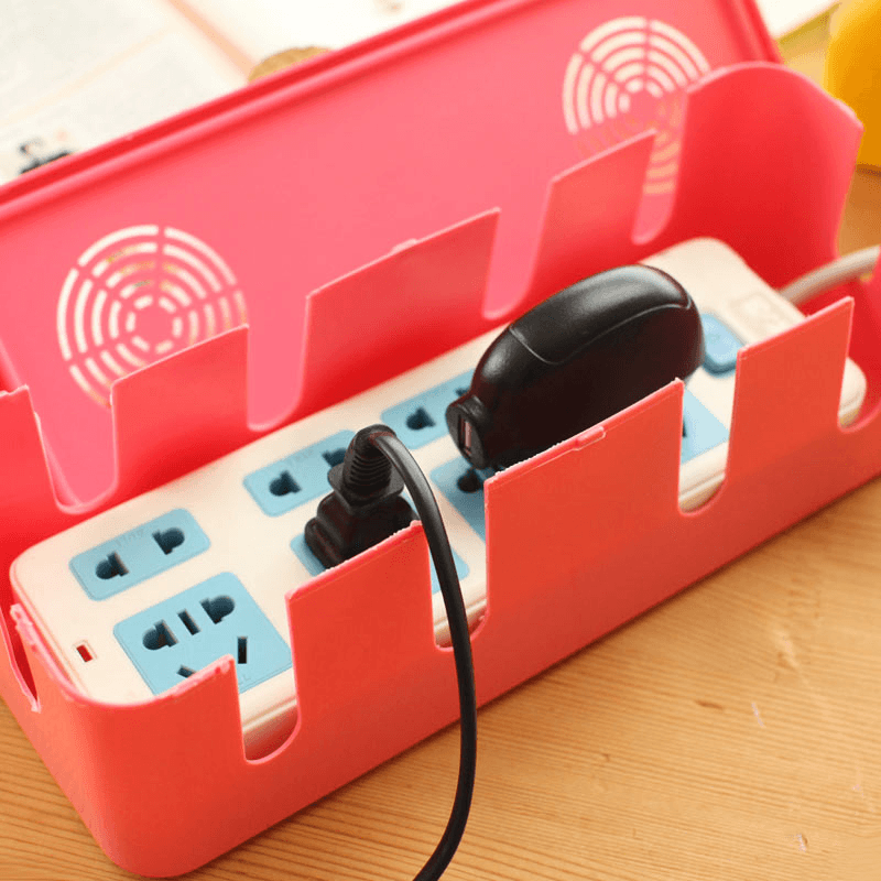 Honana HN-B60 Colorful Cable Storage Box Large Household Wire Organizer Power Strip Cover MRSLM