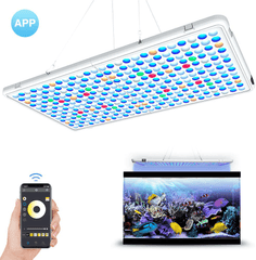 RELASSY AC100V-240V Updated Aquarium Lights LED 300W, Full Spectrum Coral Reef Light for Aquarium Tanks Lighting APP Control with Auto On/Off Dimming & Timer for Saltwater Freshwater Fish Grow Marine Tank MRSLM