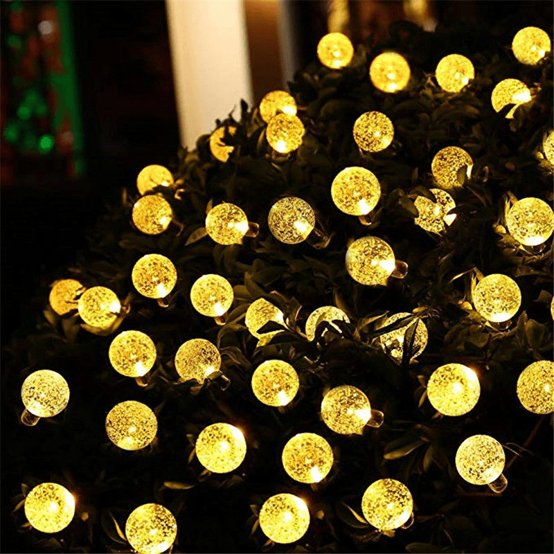 20/50 LEDS Crystal Ball 5M/10M Solar Lamp Power LED String Fairy Lights Solar Garlands Garden Christmas Decor for Outdoor dylinoshop