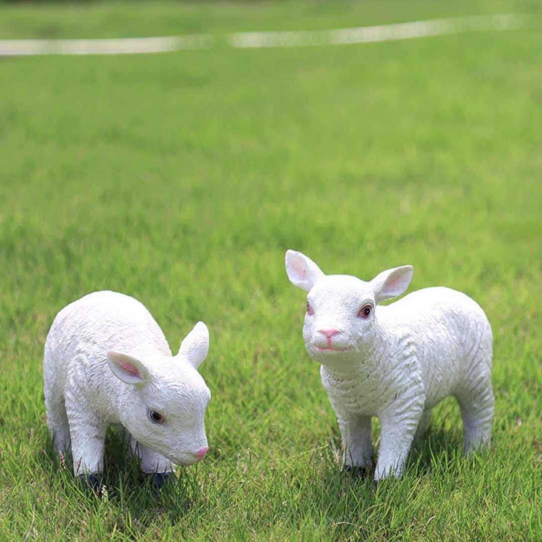 Lamb Garden Resin Statue Decoration Feajoy