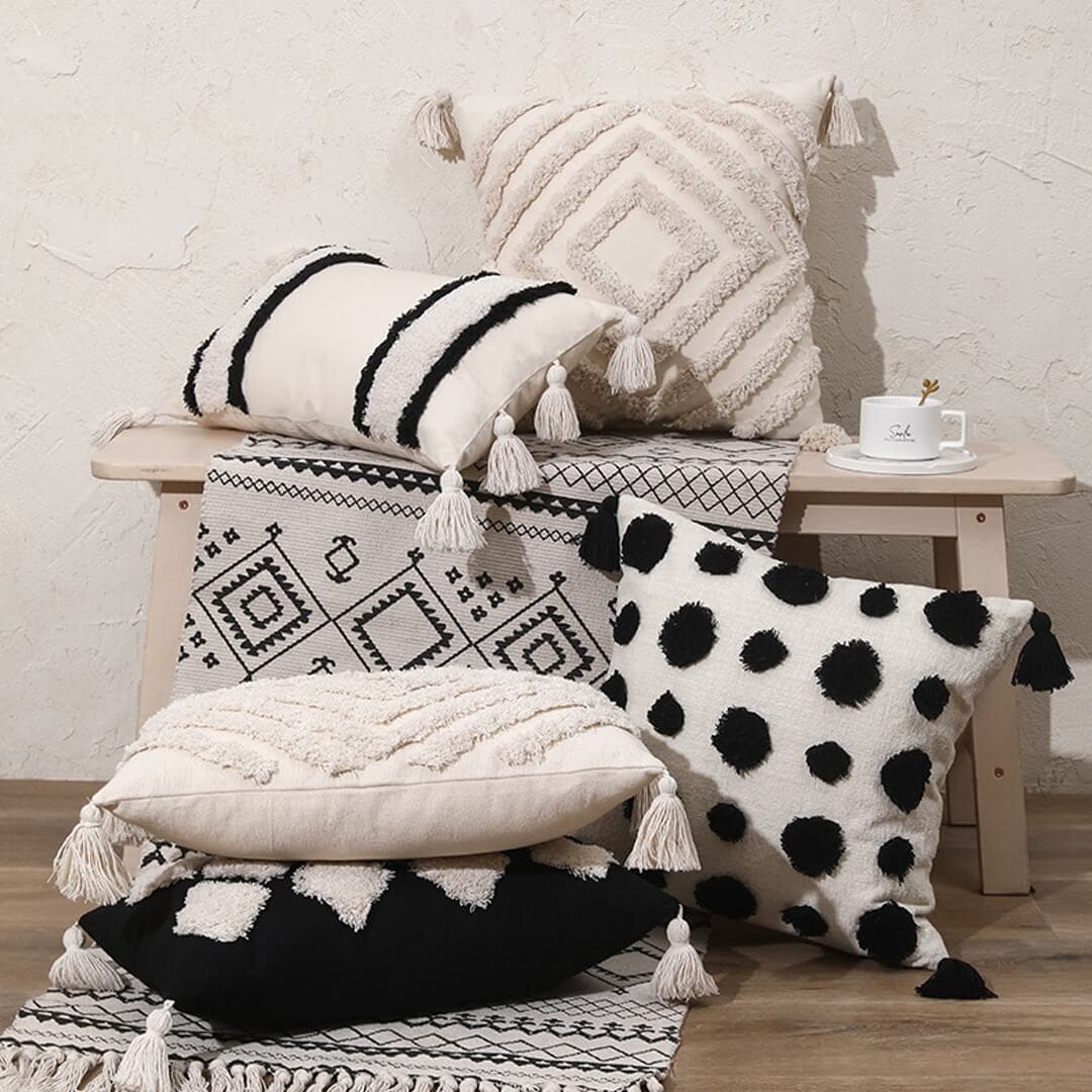 Morocco Tufted Boho Pillow Covers feajoy