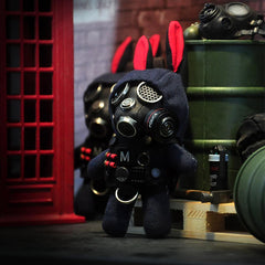 Military Uniform Rabbit Gas Mask Version Key Pendant Feajoy