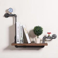 Retro Wrought Iron Bookshelf Display Stand Feajoy